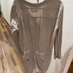 Beige long sleeve, shorts Romper